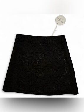 NWT Julie Brown Black Quilted Mini Skirt